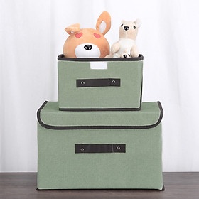 Combo 2 Hộp Vải Đựng Đồ Tiện Ích Có Nắp Đậy MINISHOP HA07