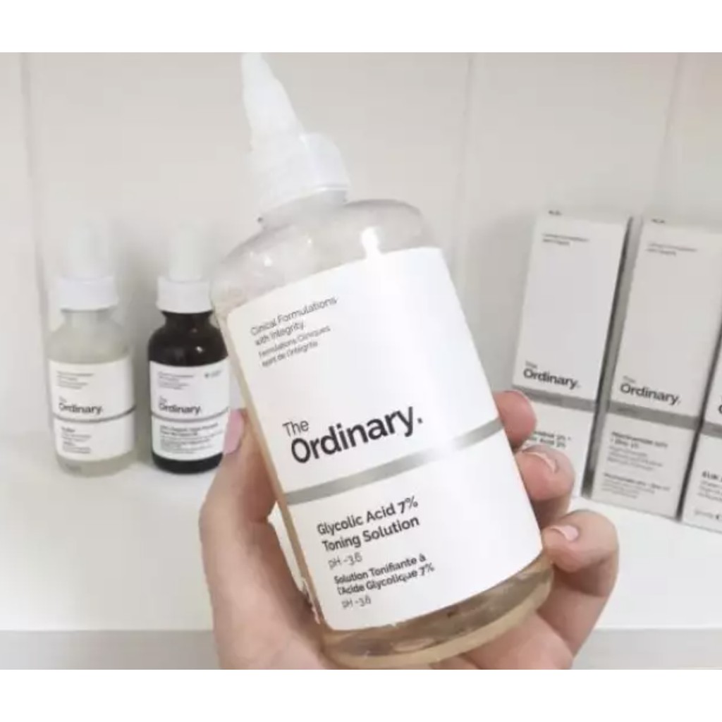 [AUTH + CÓ BILL] Nước hoa hồng Toner acid AHA làm sạch sâu tẩy da chết The Ordinary Glycolic Acid 7% Toning Solution