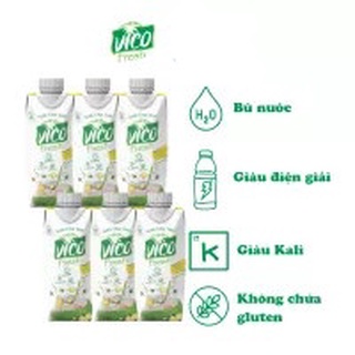 Combo 6 hộp nước dừa tươi acp vico fresh 330ml - vị tắc