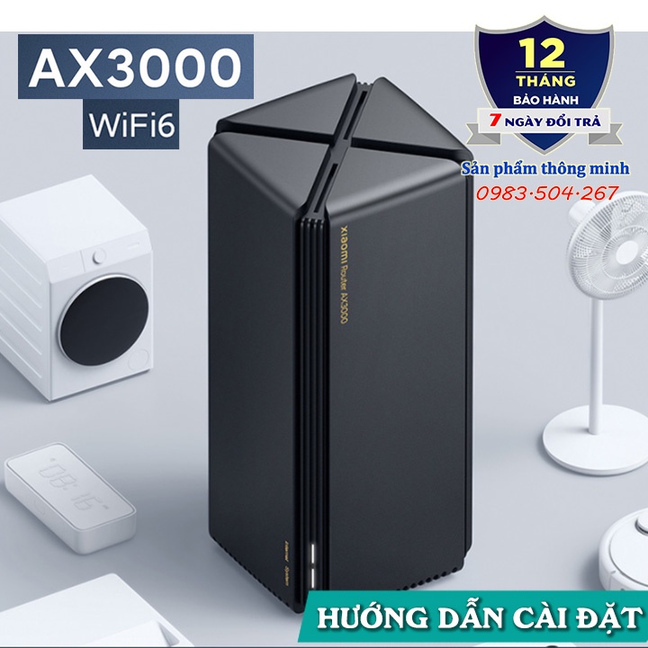 Bộ phát Wifi Router Xiaomi AX1800/AX3000 hỗ trợ - Wifi 6 - Mesh - 128 thiết bị