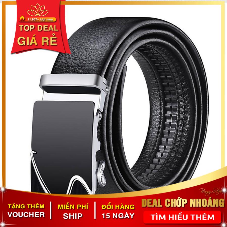 Thắt Lưng Da Nam Khóa Tự Động Cao Cấp Dây Nịt Nam Da Bò 100% Chính Hãng Biluxury Mạ Vàng Bạc Nam Tính SG