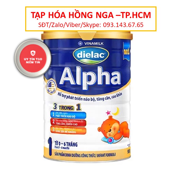 [ Giá Hủy Diệt ] Sữa bột Dielac Alpha 1 lon 900g