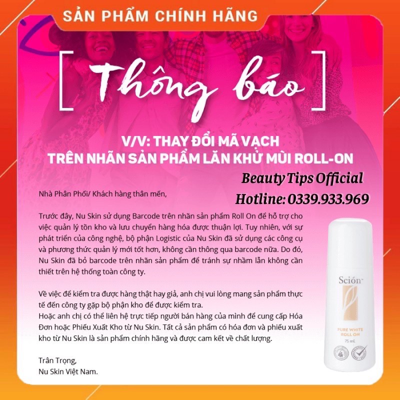 💯💯Chính hãng - Lăn khử mùi Scion của Nuskin