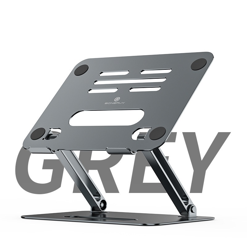 P43 - Giá đỡ để laptop stand notebook Macbook máy tính xách tay hợp bằng kim nhôm có thể tháo rời kiêm tản nhiệt.