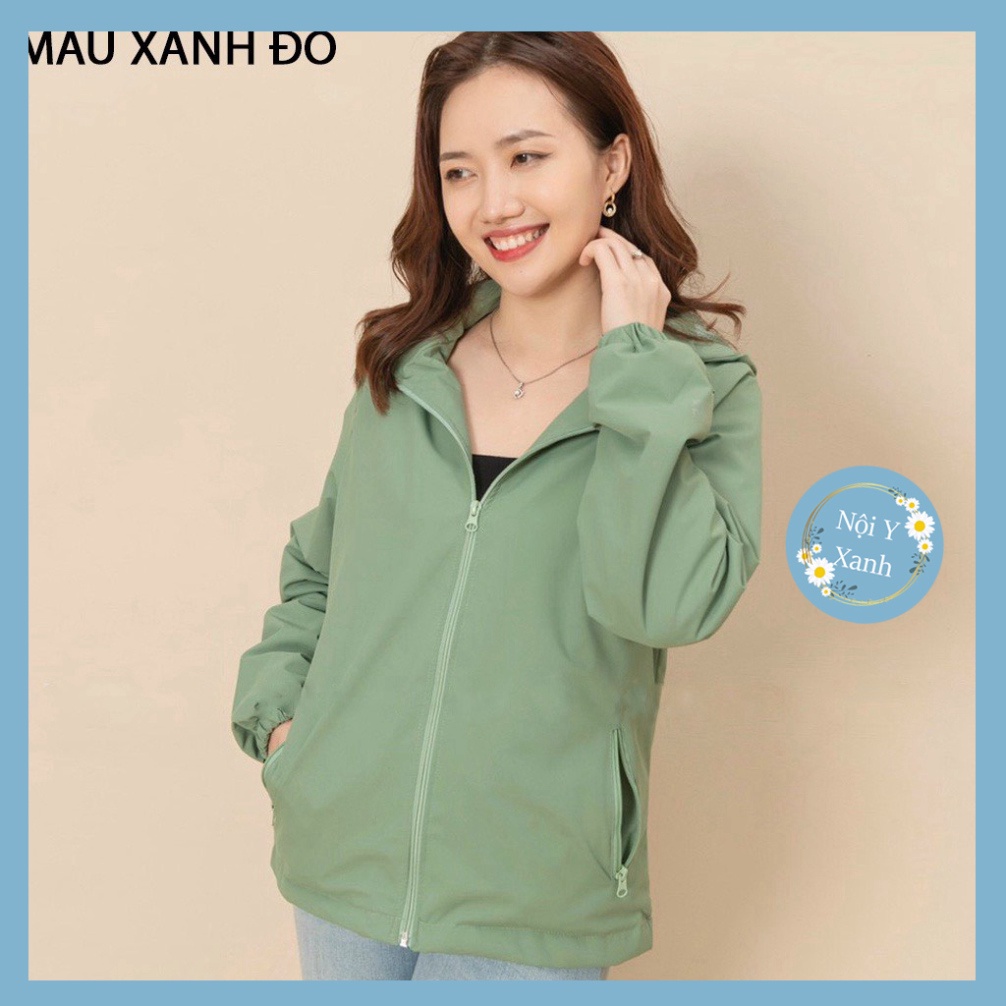 áo gió nữ 2 lớp vải tráng bạc không thấm nước cản gió chống bụi có mũ tháo rời thời thượng hàng đẹp A260 noiyxanh hot tr