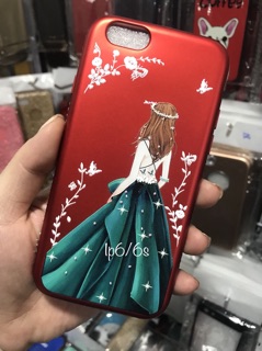 Ốp dẻo đính đá cô gái iphone 6/6s
