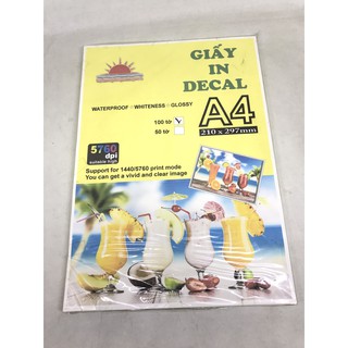 Giấy In Decal A4 - Siêu Dính