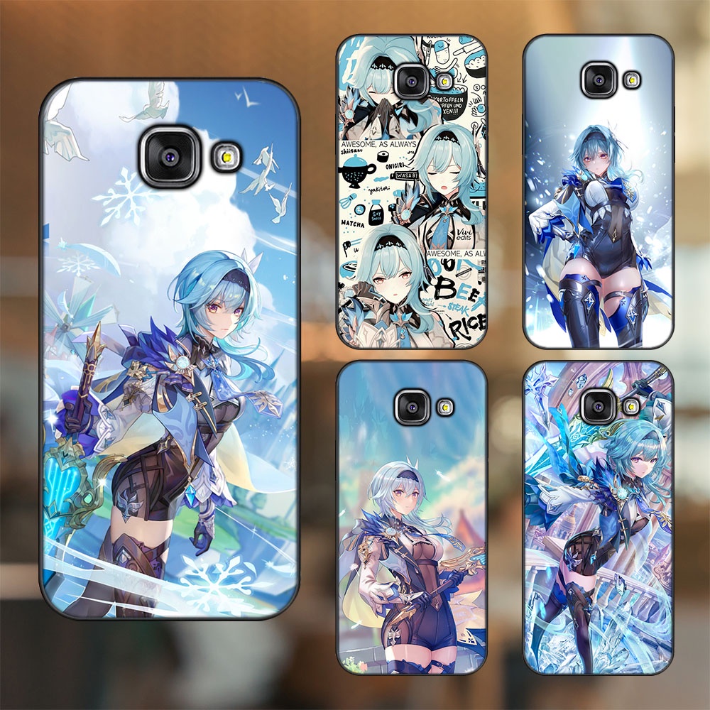 Ốp lưng Samsung A3 2016, A5 2016, A7 2016 viền đen in hình Eula Genshin Impact