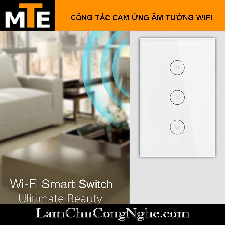 Công tắc cảm ứng âm tường Wifi thông minh Tuya