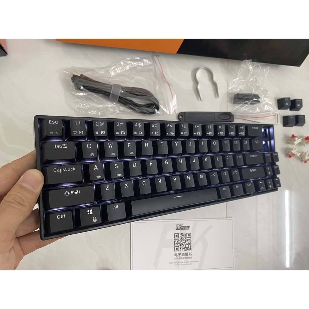 HOTSWAP RK71 PRO - Bàn phím cơ không dây Royal Kludge RK71 Pro Kết nối 3 thiết bị Bluetooth 5.0 - Wireless 2.4G