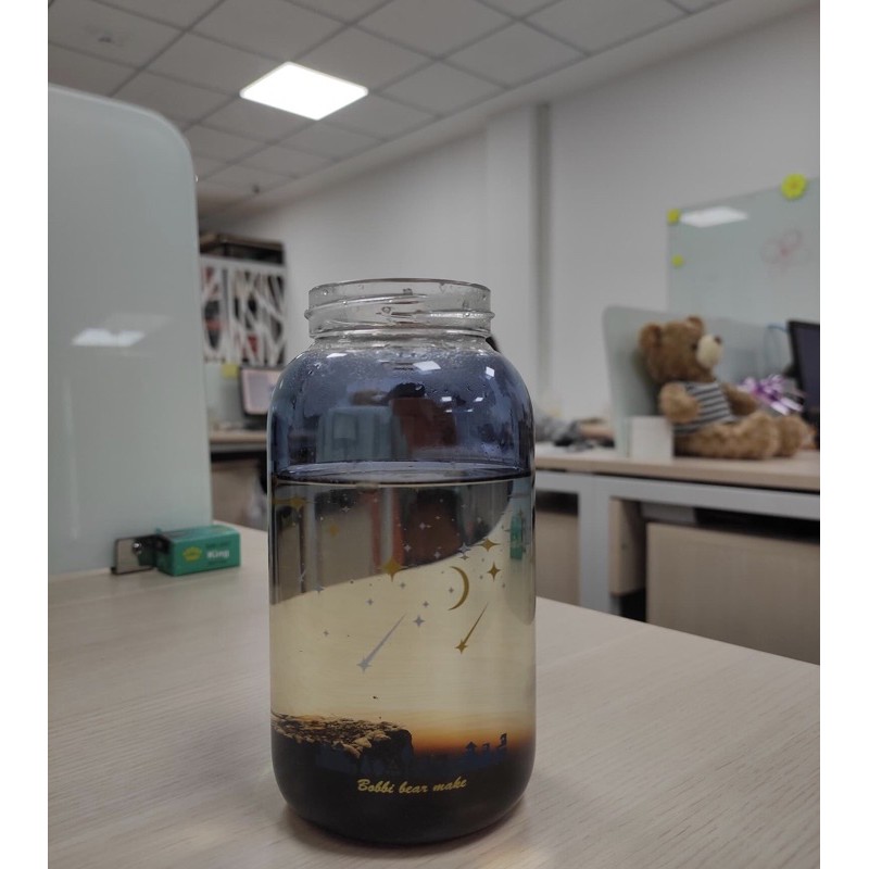 Bình Nước Thuỷ Tinh 600ML Bobbi Bear Kèm Theo Túi Chống Sốc Và Lọc Trà | BigBuy360 - bigbuy360.vn