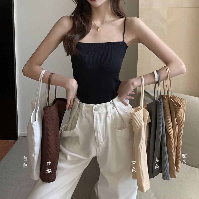 Áo Hai Dây Kaki Trơn Màu Thời Trang