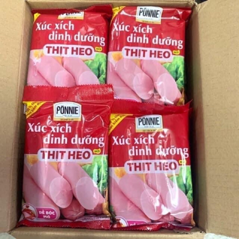 XÚC XÍCH DINH DƯƠNG THỊT HEO PONNIE 1 Bịch 5 Cây