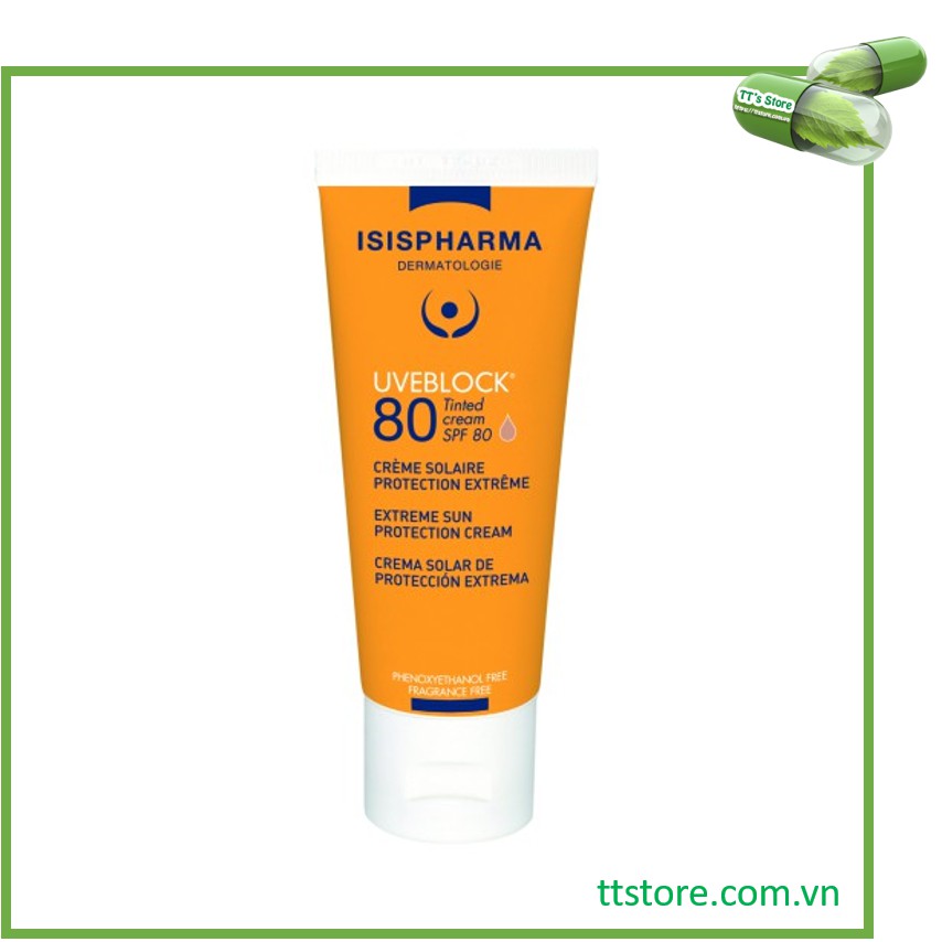 Kem chống nắng ISIS Pharma Uveblock 80 40ml [Uv block, Uvblock, uvlock, uvelock, uverblock]