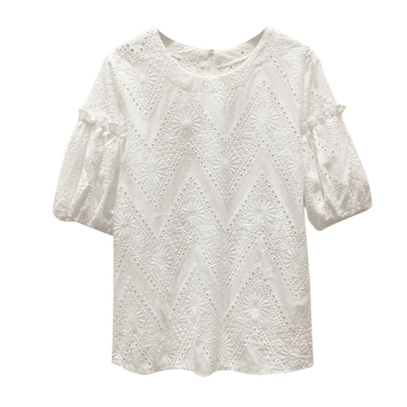 Áo Thun Tay Ngắn Phối Ren Thời Trang Dành Cho Nữ