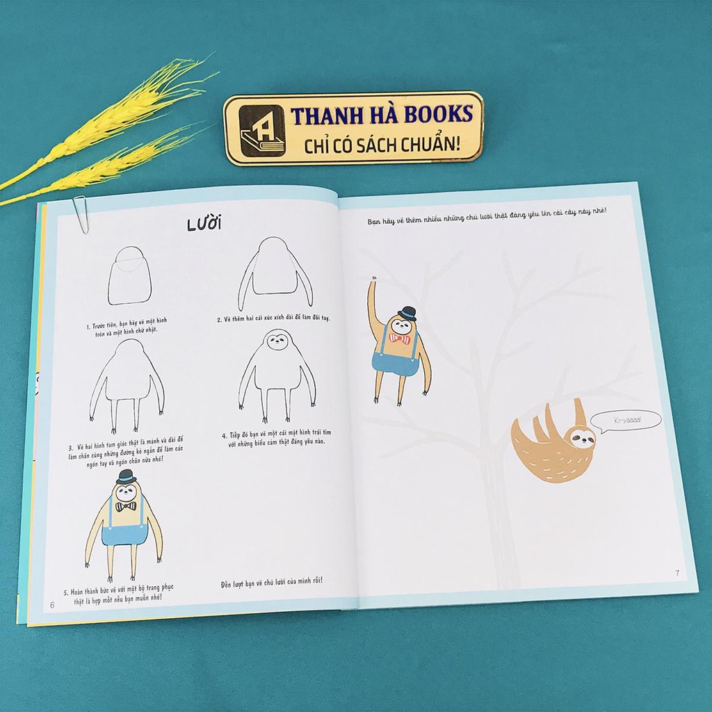 Sách Vẽ Theo Phong Cách Kawaii Với 5 Bước Đơn Giản Thế Giới Động Vật