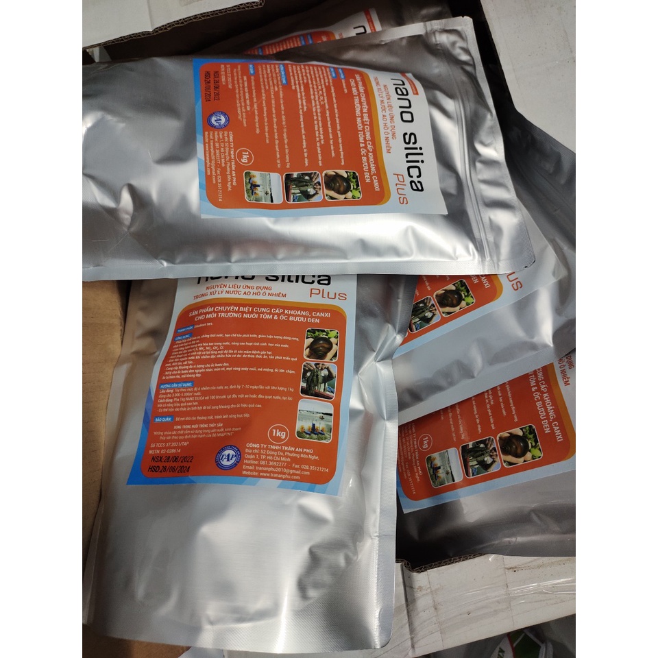 Nano Silica Plus Sản Phẩm Mới Nhất Chuyên Cho Môi Trường Nuôi Ốc Bươu Đen gói 0.5kg Hòa Tan Trong Nước