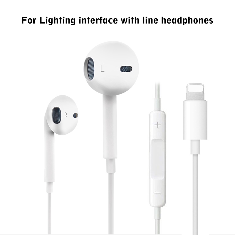 Tai nghe âm thanh nổi có dây cổng Lightning kèm mic chất lượng cao cho iPhone 8 7 Plus X XS MAX XR iPod