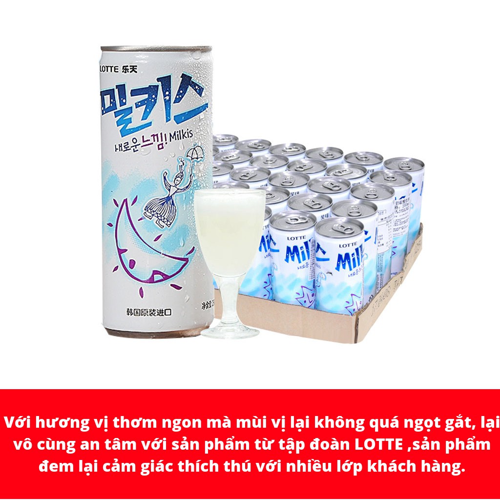 NƯỚC SODA MILKIS LOTTE HÀN QUỐC LON 250ML