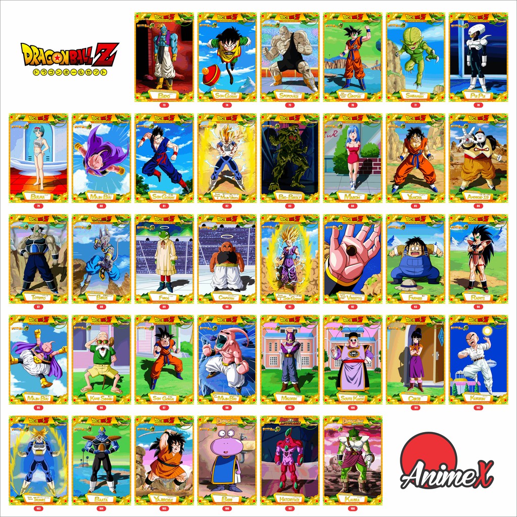 Thẻ sưu tập nhân vật Dragon Ball Z - AnimeX