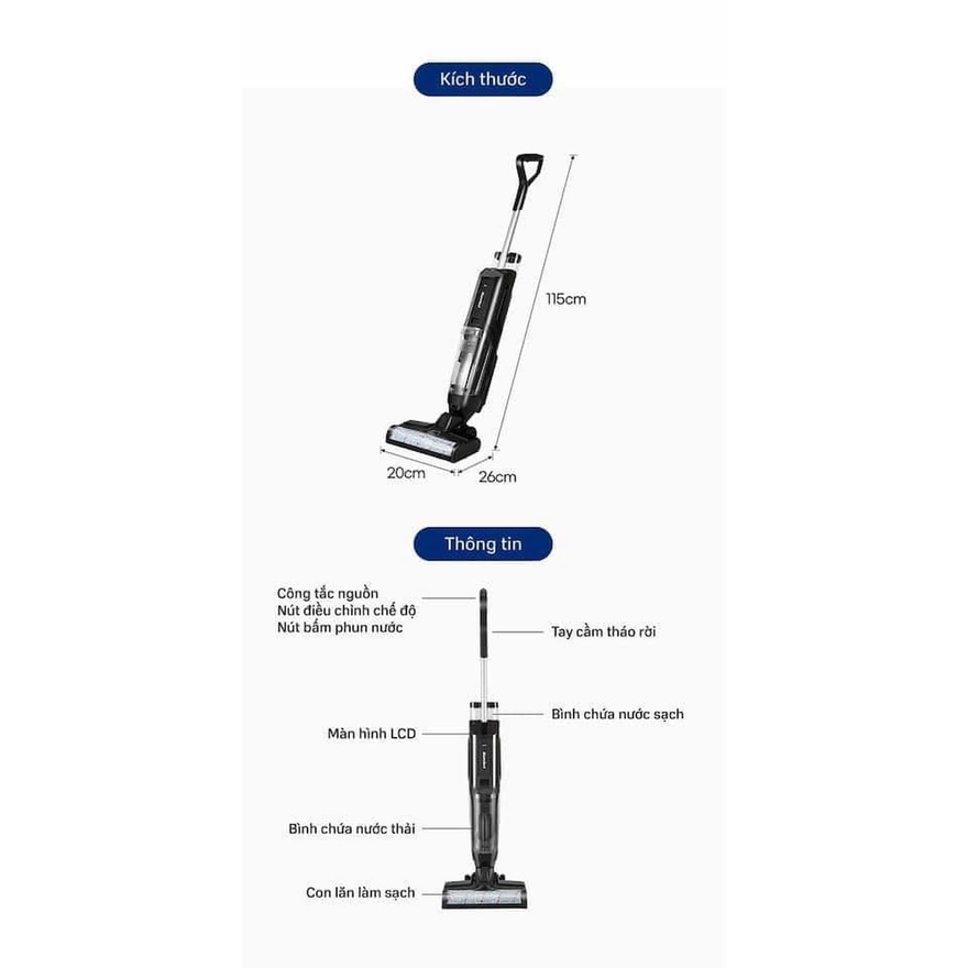 Máy hút bụi cầm tay không dây kèm lau nhà MAMIBOT, diệt khuẩn tia UV [HÀN QUỐC] - GEXHOME