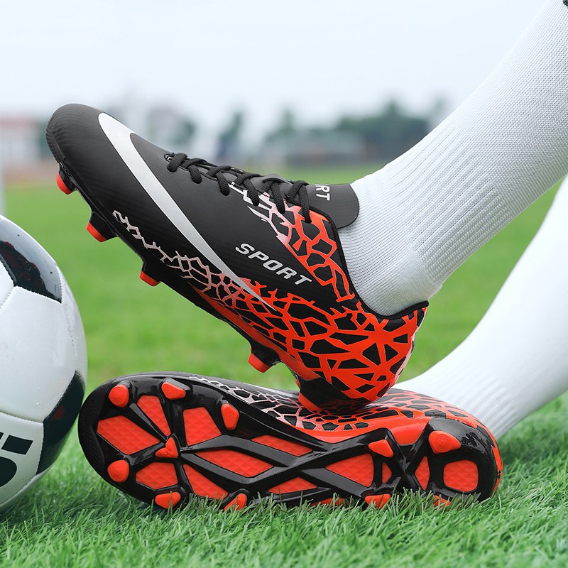 XẢ ( Chất lượng ) Giày đá bóng cổ cao size 31-44 dùng cho sân cỏ nhân tạo FG Soccer Shoes * new ₆