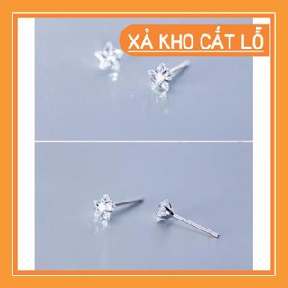 Khuyên tai bạc nữ Tlee, bông tai sao đá sang trọng - Tleesilver HG2303