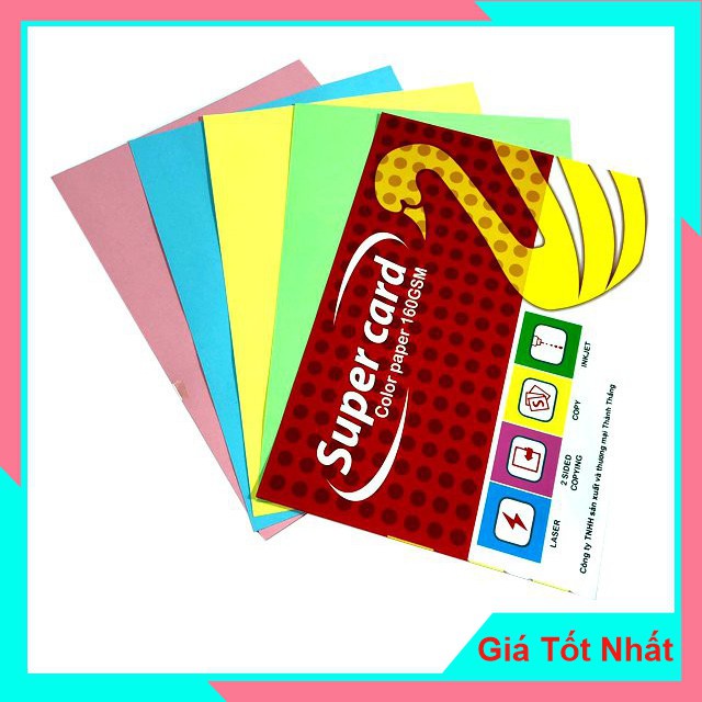 Bìa Màu Ngoại A4 SUPER CARD 100 Tờ/ Ram - Dùng Để Đóng Hồ Sơ Tài Liệu Thiết Kế Trang Trí