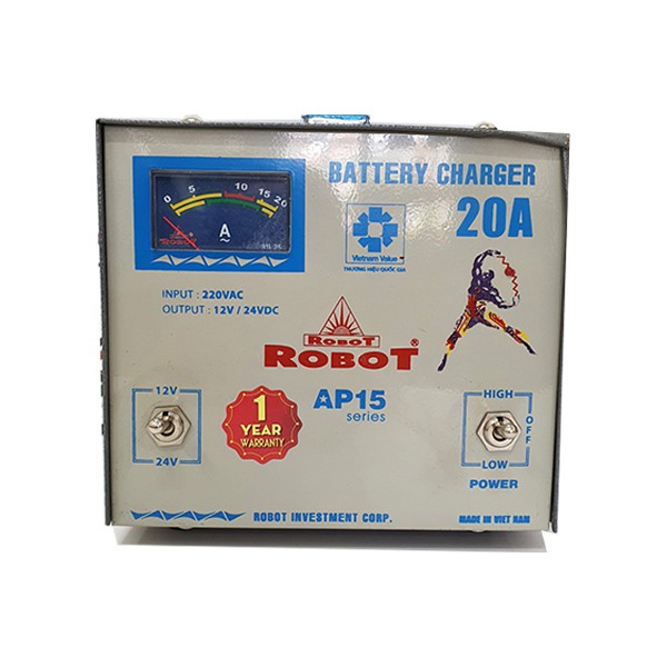 MÁY SẠC ẮC QUY ROBOT TĂNG GIẢM 20A