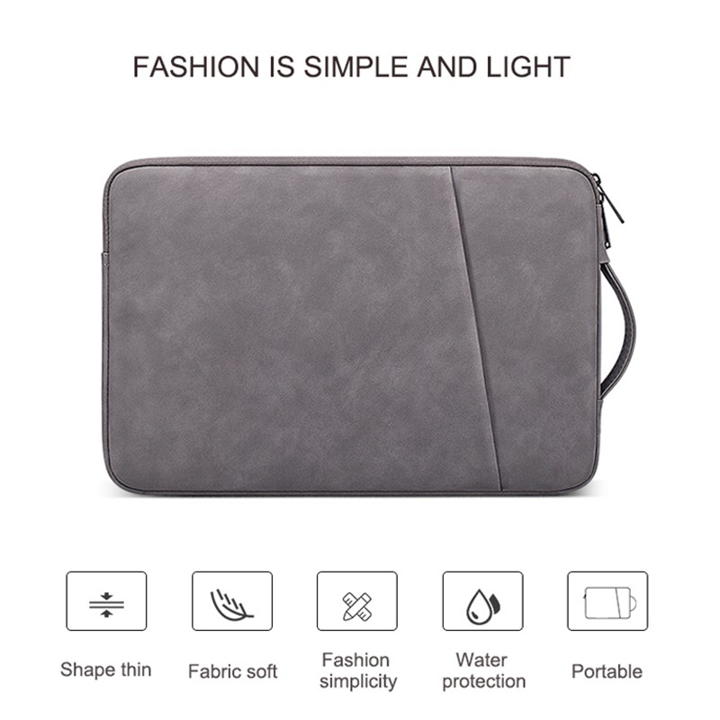 Evertoner Túi Xách Da PU Đựng Laptop Chống Thấm Nước 13.3 14 15.6 inch Cho Macbook Xiaomi Air Pro 13 15