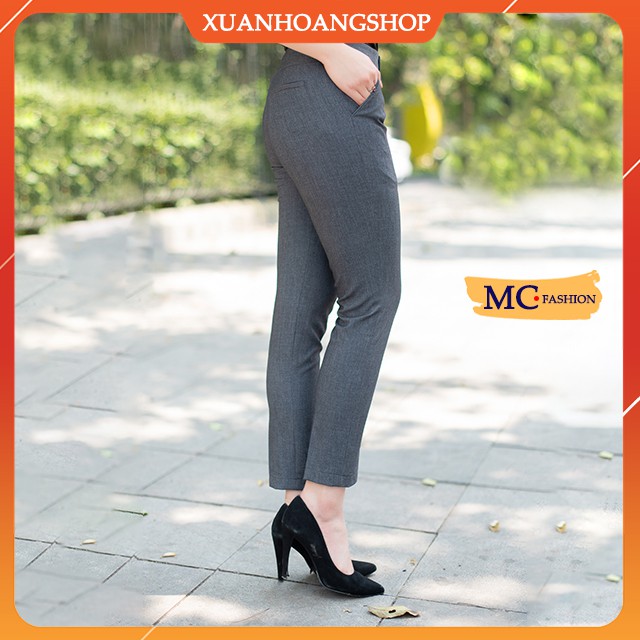 Quần Tây Nữ Lưng Cao Mc Fashion, Kiểu Dáng Quần Âu Công Sở, Ống Côn, 3 Màu Đẹp Q0279(Đen, Xanh Tím Than, Ghi Xám)