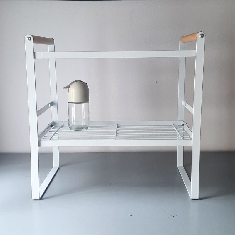 Kệ đựng gia vị để đồ nhà bếp 2 tầng SGV2 tay nắm gỗ đa năng cao cấp