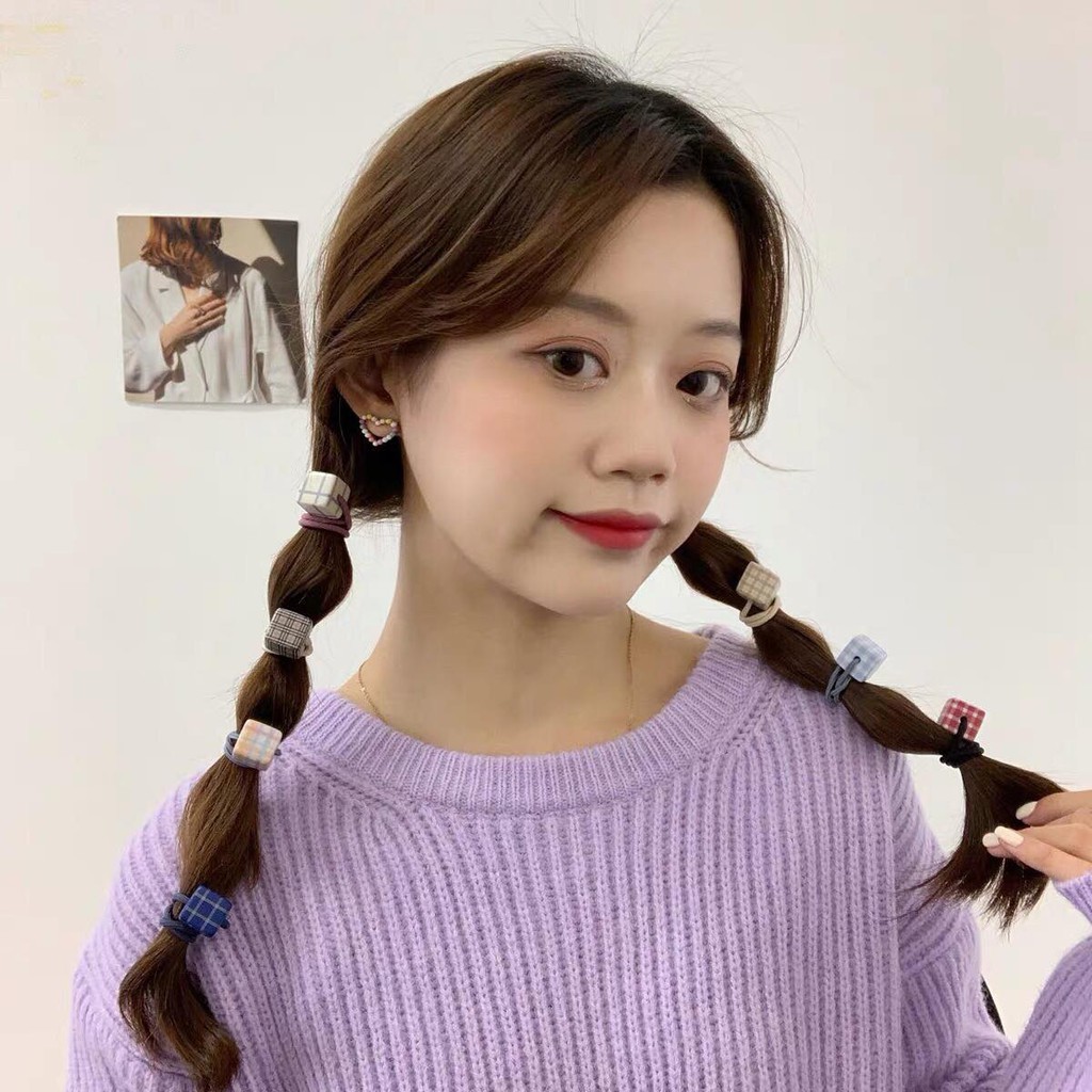 Cột tóc thun hình vuông caro Mua Tất (muatatshop)