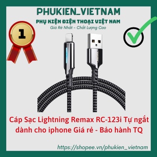 Cáp Sạc Lightning Remax RC-123i Tự ngắt dành cho iphone Giá rẻ