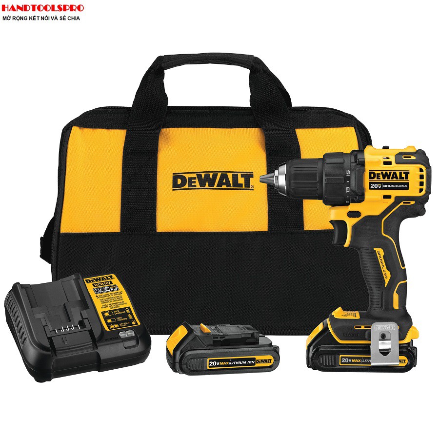 Máy khoan vặn vít dùng pin DeWALT 20V DCD708P2 (SET 5Ah) không chổi than