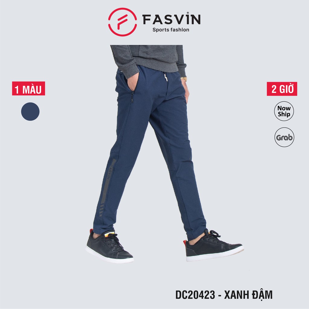 [Mã FAMALLT5 giảm 15% đơn 150K] Quần thể thao nam Fasvin DC20423.5.HN ống suông vải kaki 01 lớp cao cấp.