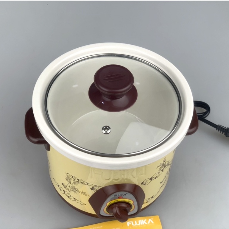 Nồi hầm cháo cho bé FUJIKA 1.5L Màu Vàng - BH 12 tháng