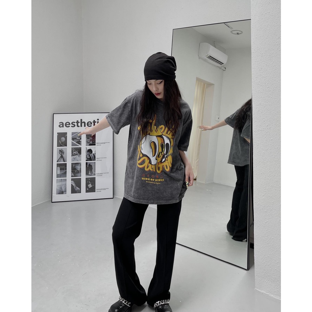 Áo Thun Wash Unisex TeeHolic In Logo King Of King THS