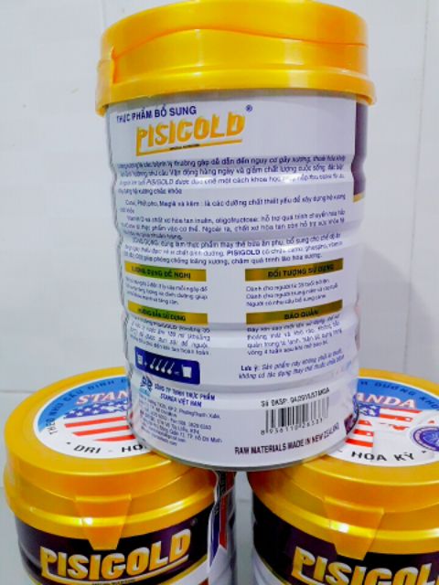 Sữa bột dinh dưỡng PISIGOLD HI-CANXI lon 900 gram