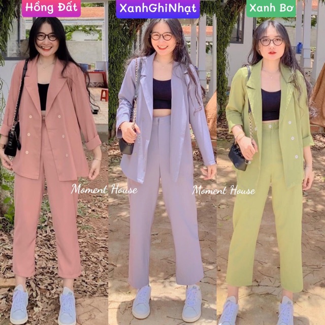 SET VEST QUẦN 9 tấc màu mới [Moment House]