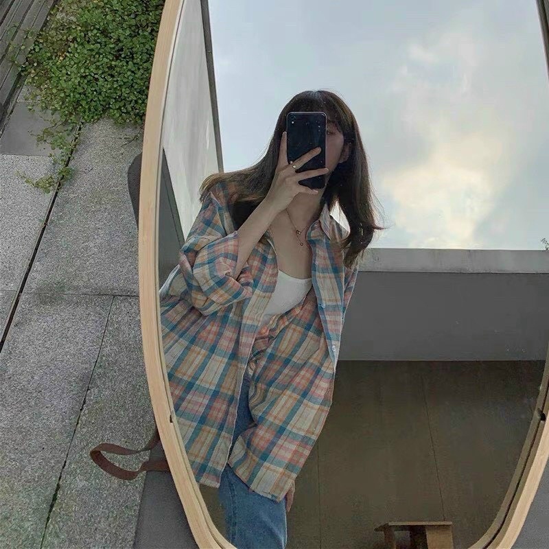 HÀNG CAO CẤP sơ mi caro tay phồng dài hàng đẹp may kỹ KXPC ALOHA