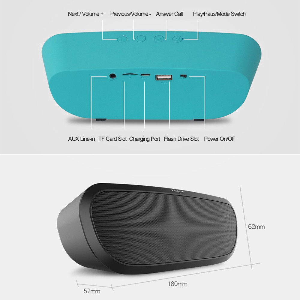 ZEALOT S9 Loa Bluetooth Hiệu Ứng Âm Super Bass Hỗ Trợ Thẻ Nhớ Micro Sd/Usb/Aux
