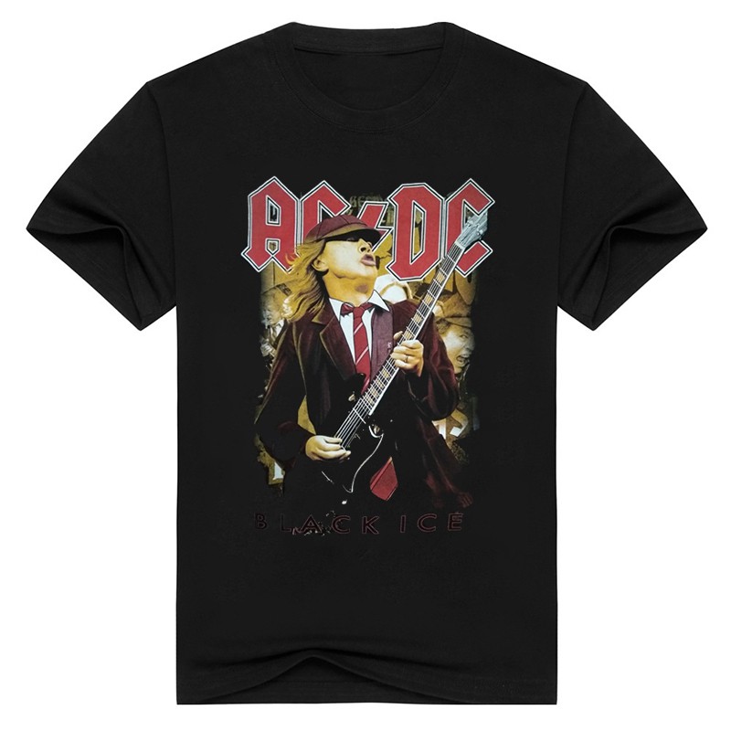 Áo thun nam tay ngắn in hình nhóm nhạc Acdc thời trang
