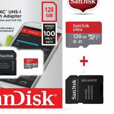 Thẻ Nhớ Micro Sd Sandisk 3264 / 128 / 200 / 256gb 100mb / S Ultra Microsd Sd Hc Class 10