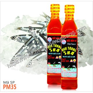 Nước Mắm 584 Nha Trang 35 độ đạm, chai nhựa, thể tích 500 ml