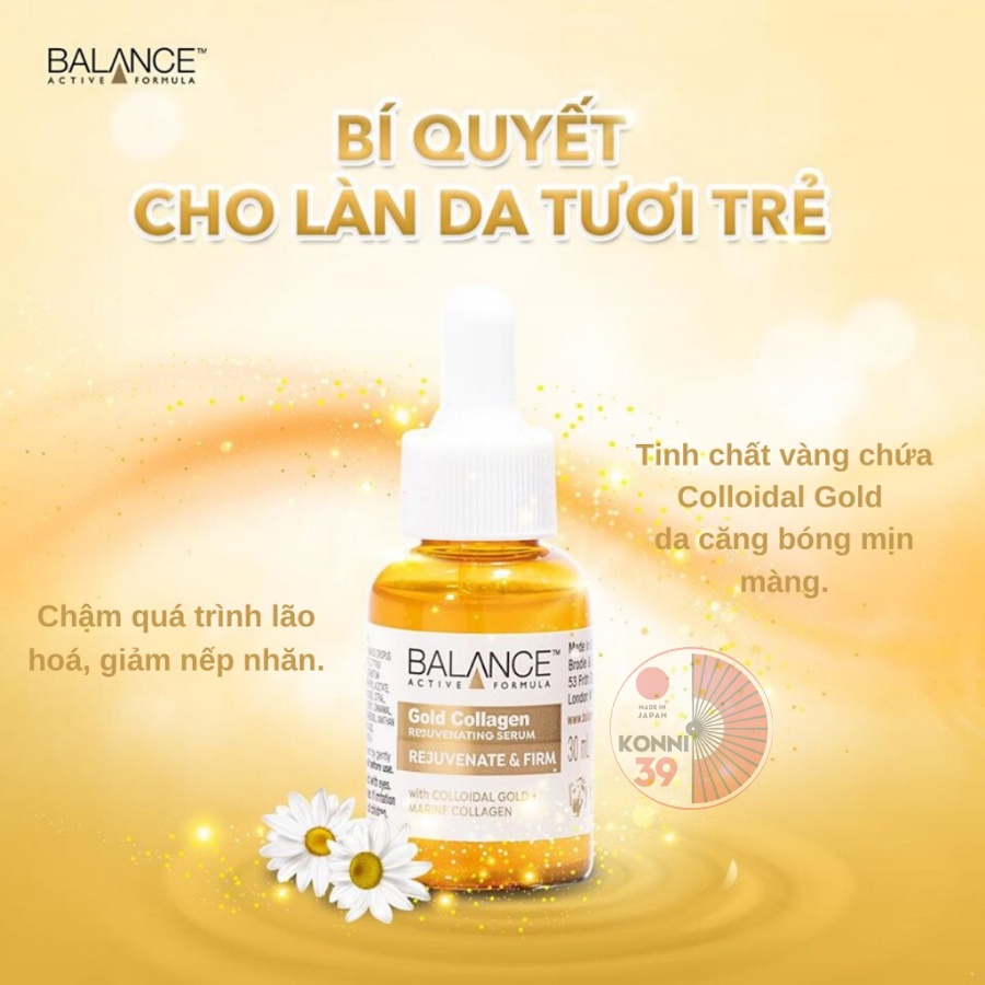 Serum trẻ hóa, tái tạo da Balance Active Formula Gold Collagen Rejuvenating 30ml - Bahachiha