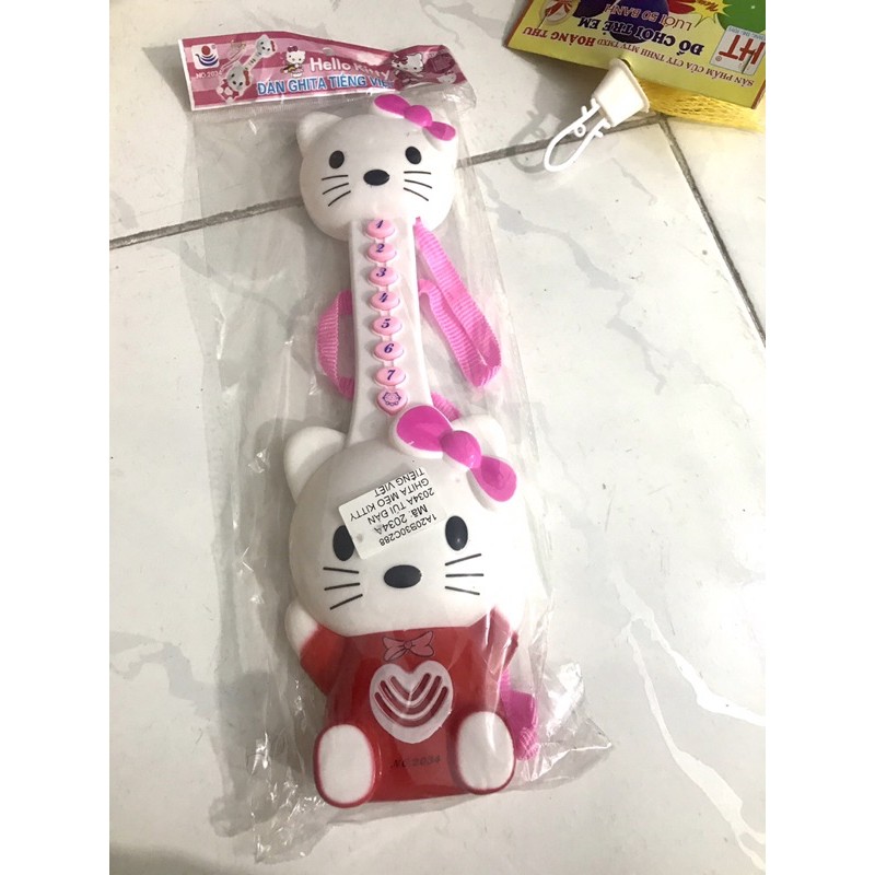 Đàn ghita Hello Kitty có nhạc cho bé Tiếng Việt