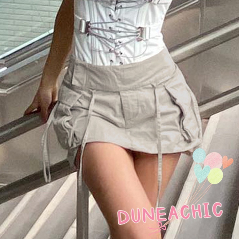 Chân váy DUNEA dáng chữ A phối túi thời trang công sở cho nữ