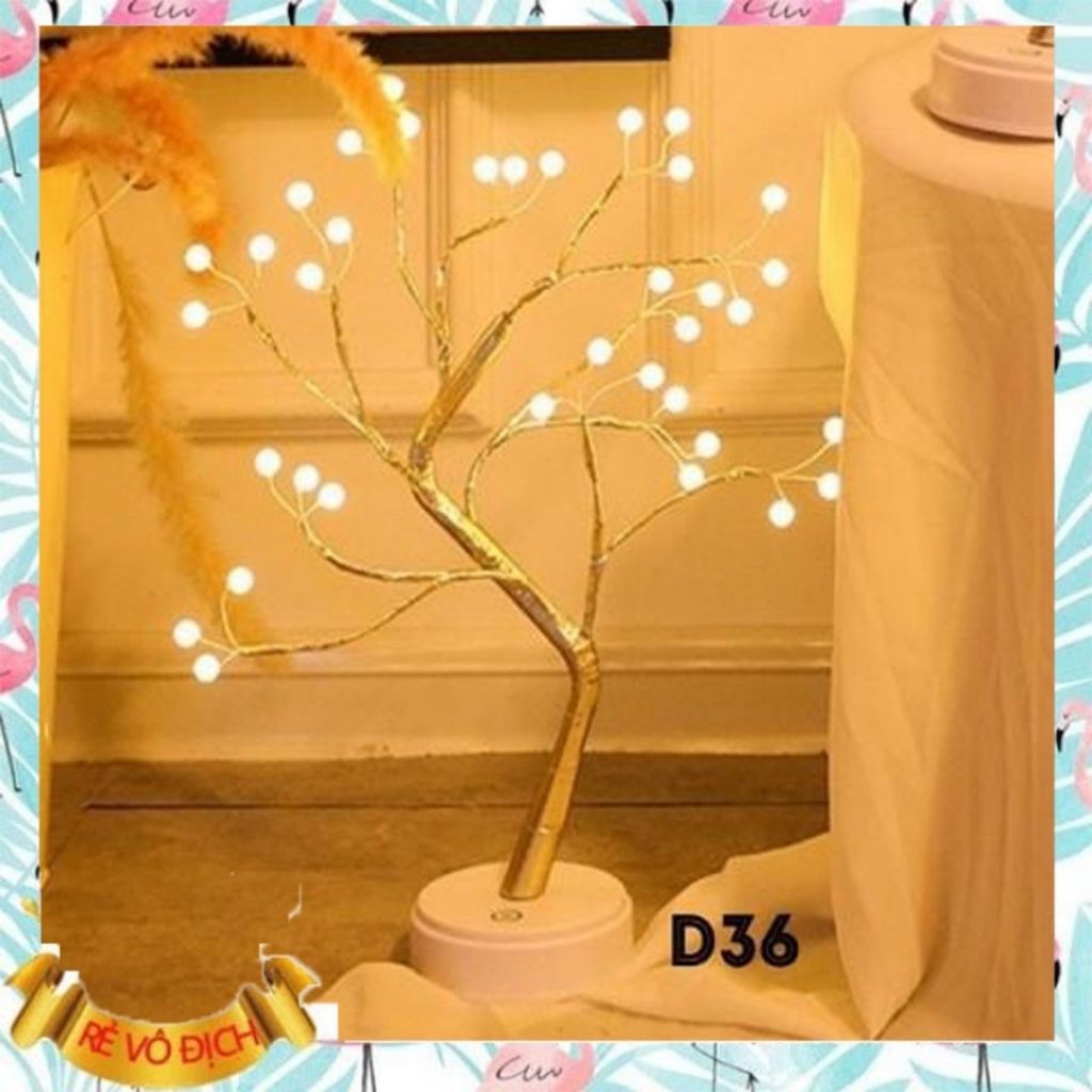 Đèn Ngủ Cao Cấp Loại 1 Để Bàn Hình Cây, Đèn Decor Ánh Sáng Cực Dịu Mắt, OneFood68