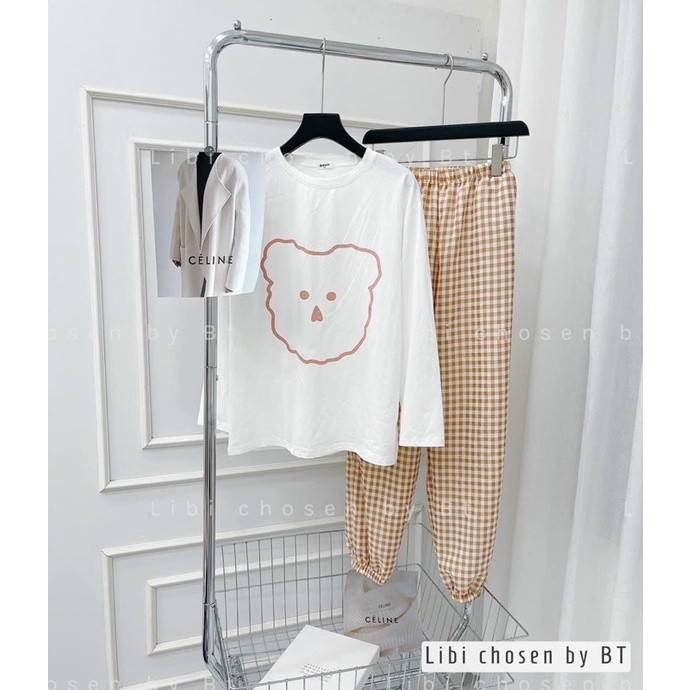 [FREESHIP - HÀNG LOẠI 1] BỘ GẤU QUẦN BOOM KẺ SIÊU XINH